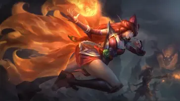 دانلود والپیپر متحرک آهری فایربال لیگ آو لجندز Ahri Fireball League of Legends