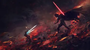 دانلود والپیپر متحرک آشوکا در برابر دارث ویدر جنگ ستارگان Star Wars Ahsoka vs Darth Vader