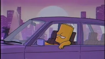 دانلود والپیپر متحرک بارت‌ز چیل نایت درایو Bart's Chill Night Drive