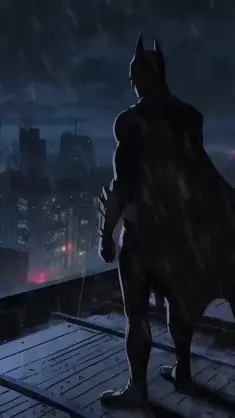 دانلود والپیپر متحرک شب بارانی گاتهام Gotham Rainy Night
