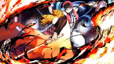 دانلود والپیپر متحرک نبرد آکازا در برابر رنگیوکو دیمون اسلیر Akaza vs Rengoku Demon Slayer