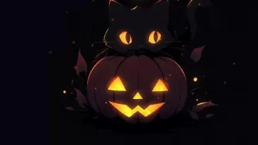 دانلود والپیپر متحرک سیاه‌گوش Black Cat