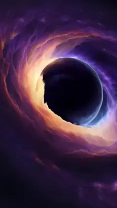 دانلود والپیپر متحرک سیاه‌چاله Black Hole در سحابی Nebula