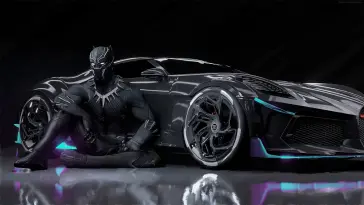 دانلود والپیپر متحرک باگاتی شیرون لا وواچور نوآر Bugatti Chiron La Voiture Noire
