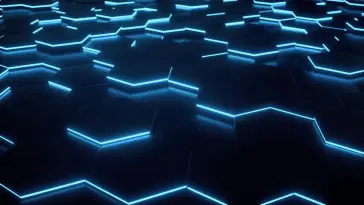 دانلود والپیپر متحرک شش‌ضلعی انتزاعی آبی Blue Hexagon Abstract