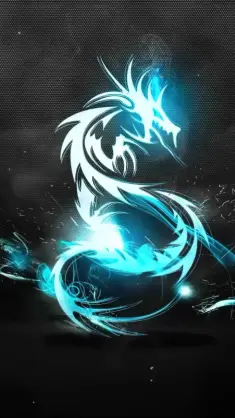 دانلود والپیپر متحرک نماد اژدهای آبی Blue Dragon Logo
