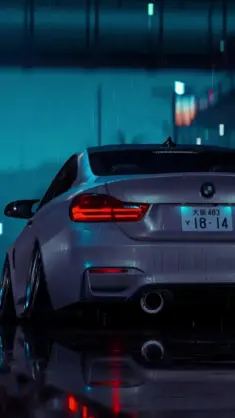 دانلود والپیپر متحرک ماشین بی‌ام‌دبلیو M4 خاکستری BMW M4 Gray