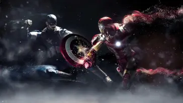 دانلود والپیپر متحرک کاپیتان آمریکا در برابر آیرون من Marvel Captain America vs Iron Man