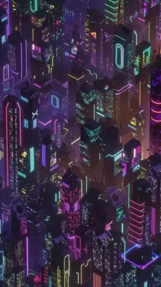 دانلود والپیپر متحرک محله سیترادل سایبرپانک ۲۰۷۷ Cyberpunk 2077 Citadel District