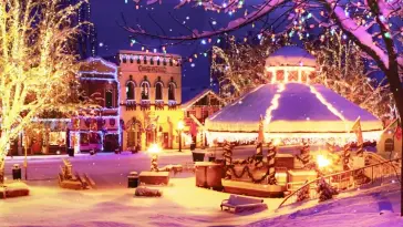 دانلود والپیپر متحرک مرکز شهر در کریسمس City Center Christmas