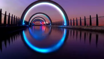 دانلود والپیپر متحرک منظره پل رنگی Colorful Bridge Landscape