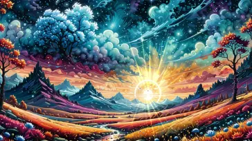 دانلود والپیپر متحرک منظره رنگارنگ Colorful Landscape
