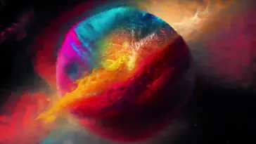 دانلود والپیپر متحرک سیاره‌ی رنگارنگ Colorful Planet