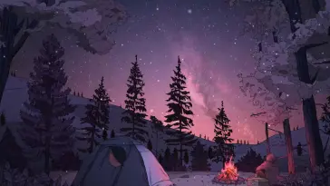 دانلود والپیپر متحرک منظره کمپ دنج و گرم Cozy Camp