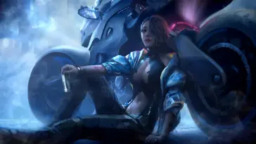 دانلود والپیپر متحرک دختر موتورسوار در Cyberpunk 2077