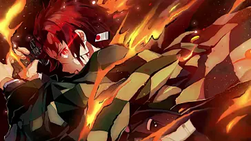 دانلود والپیپر متحرک تانجیرو کامادو Tanjiro Kamado از دیمون اسلیر Demon Slayer