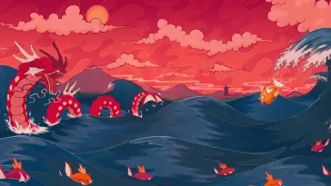 دانلود والپیپر متحرک دراگون دریاچه خشم پوکمون Dragon Lake of Rage Pokémon