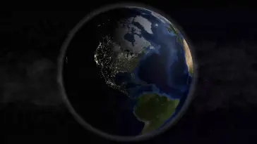 دانلود والپیپر متحرک زمین درخشان در تاریکی Glowing Earth in Dark