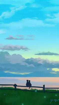 دانلود والپیپر متحرک گربه‌های گم‌شده Lost Cats – پایان نور روز