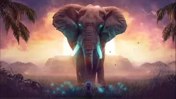 دانلود والپیپر متحرک فیل فانتزی Fantasy Elephant – موجود افسانه‌ای و هنری