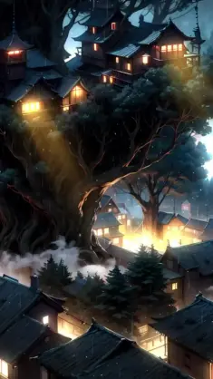 دانلود والپیپر متحرک خانه درختی فانتزی Fantasy Tree House