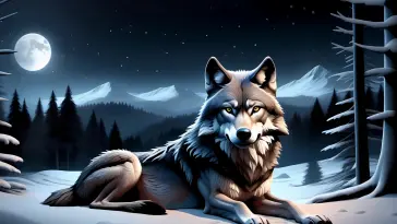 دانلود والپیپر متحرک گرگ فانتزی Fantasy Wolf