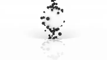 دانلود والپیپر متحرک کُره‌های شناور سیاه و سفید Black & White Floating Spheres
