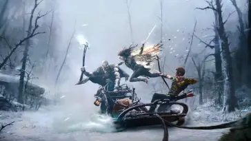 دانلود والپیپر متحرک فرایا در حال حمله به کرتوس God of War Freya Attack Kratos