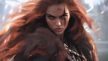دانلود والپیپر متحرک وایکینگ قهرمان زن یخ‌زده Frostbound Viking Heroine