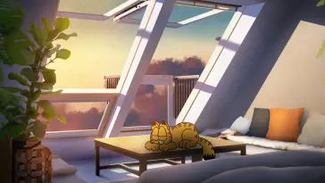 دانلود والپیپر متحرک گارفیلد در حال خواب Garfield Sleeping