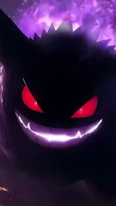 دانلود والپیپر متحرک گنگار هیولای شب از Pokémon