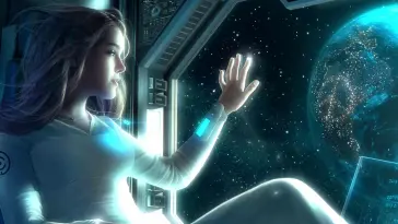 دانلود والپیپر متحرک دختر در فضا Girl in Space