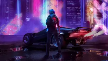 دانلود والپیپر متحرک بازی دختری در باران Cyberpunk 2077