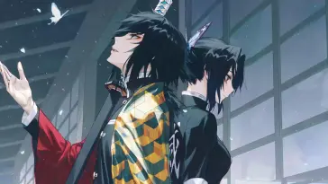 دانلود والپیپر متحرک دیمون اسلیر گیو و شینوبو Demon Slayer Giyu & Shinobu