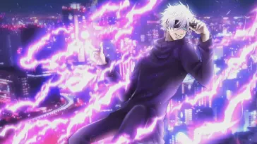 دانلود والپیپر متحرک گوجو ساتورو Gojo Satoru با خطوط نازک از Jujutsu Kaisen