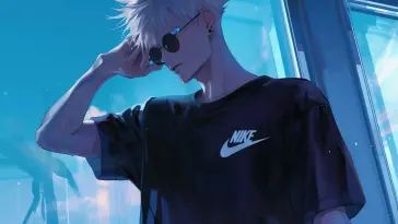 دانلود والپیپر متحرک گوجو با لباس نایکی جوجوتسو کایزن Gojo Nike Jujutsu Kaisen