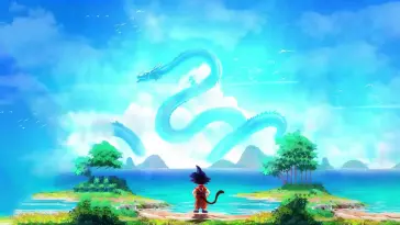 دانلود والپیپر متحرک انیمه گوکو و شنرون – اژدهای مقدس Dragon Ball