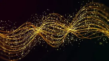 دانلود والپیپر متحرک ذرات طلایی Gold Particle Abstract