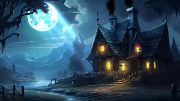دانلود والپیپر متحرک خانه هالووین Halloween