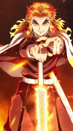 دانلود والپیپر متحرک هاشیرا رنگوکو Hashira Rengoku از شیطان‌کش Kimetsu no Yaiba