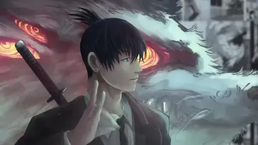 دانلود والپیپر متحرک آکی و شیطان روباه Chainsaw Man Aki Fox Devil