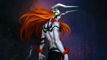 دانلود والپیپر متحرک ایچیگو کوروساکی Ichigo Kurosaki با ماسک شاخدار از بلچ Bleach