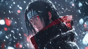 دانلود والپیپر متحرک ایتاچی اوچیها زمستانی از Naruto