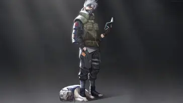 دانلود والپیپر متحرک کاکاشی هاتاکه Kakashi Hatake با پاکون Pakkun از ناروتو Naruto