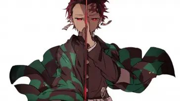 دانلود والپیپر متحرک تانجیرو با گوشواره هانافودا دیمون اسلیر Tanjiro Hanafuda Demon Slayer