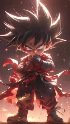 دانلود والپیپر متحرک کید گوکو و هوش مصنوعی Kid Goku (دراگون بال Dragon Ball)