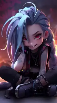 دانلود والپیپر متحرک جینکس Jinx - کاراکتر کید از لیگ افسانه‌ها League of Legends