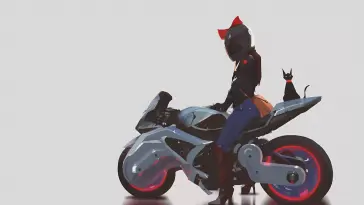 دانلود والپیپر متحرک کیکی بر روی موتورسیکلت Kiki Delivery Service Motorcycle