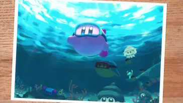 دانلود والپیپر متحرک کربی Kirby در سفر غواصی Scuba Dive Journey