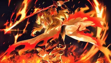 دانلود والپیپر متحرک کیوجورو رنگوکو دیمون اسلیر Kyojuro Rengoku Demon Slayer